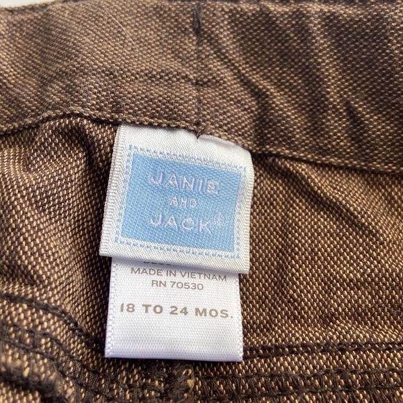 Janie and Jack Brown Cotton Twill Toddler Pants Size 18-24 Months - Picture 3 of 8